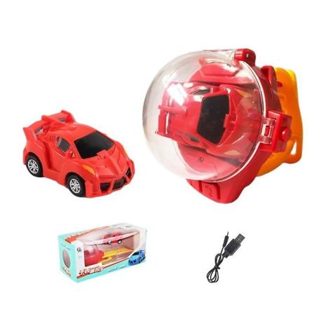 (1 Pakke) Billede Ur Legetøj Elektrisk Børns Mini Racing Dreng Fjernbetjening Bil Billede Ur (opgradering - Rød Gift (genopladelig Version)) (FMY)