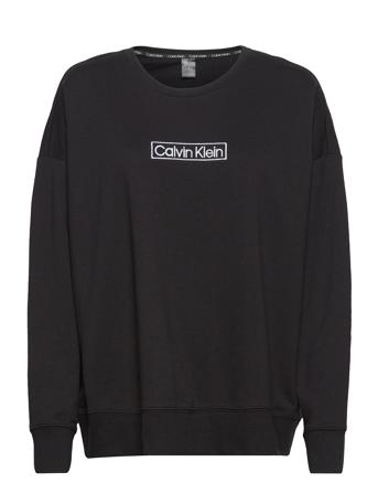 L/S Sweatshirt Sweatshirt Trøje Sort Calvin Klein