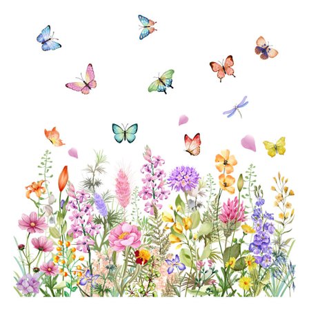 Vindusdekorasjoner vår blomstervindu gjenbrukbare avtakbare glassvindu stue fargerike blomster