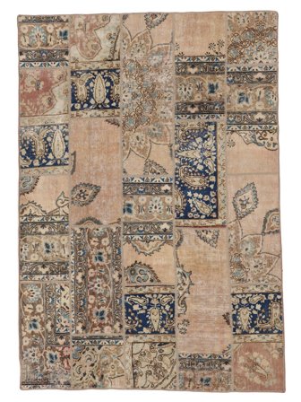 Hand Knotted Persian Patchwork Rug 170X246 Brown/Orange