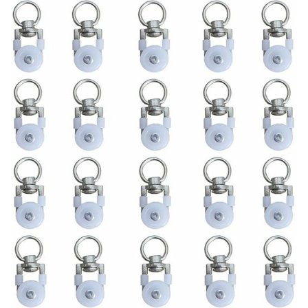 20 kpl verhorullan rullaa, rullat, verhotangon rullat, liukusäätimet, hiljainen hihnapyörä, ikkunan verhokiskot, kaksoiskiskot, ikkunan verhokiskot