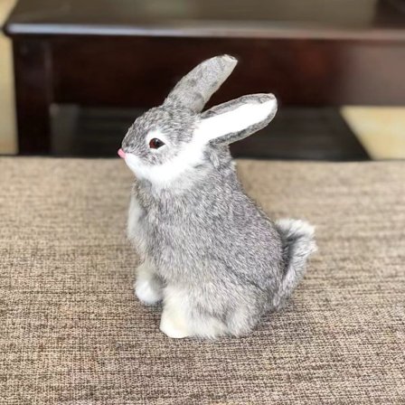 Kanin Plys Interaktive Legetøj, Realistisk Kanin Legetøj Påske Interaktivt Kanin Legetøj (grå)