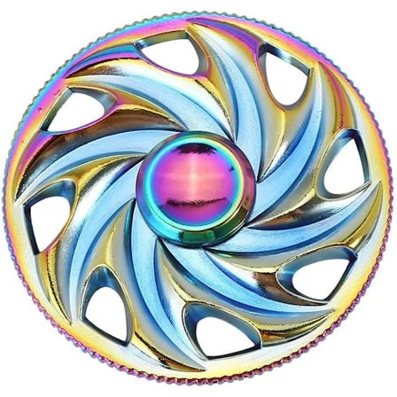Sateenkaari Fidget Spinner - 3-5 minuutin pyörimisaika - Nopea teräslaakeri - Stressiä lievittävä keskittymislelu