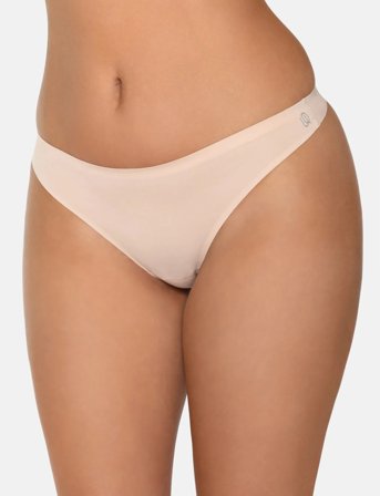 URBAN QUEST Women Bamboo String Brief - Beige - S