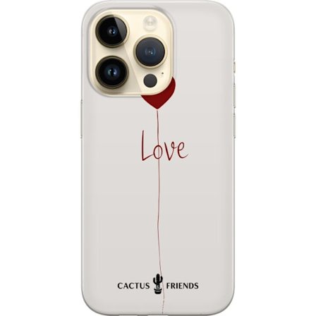 Kompatibel Mobilcover til Apple Apple iPhone 15 Pro Cactus and Friends - Love Balloon Minimal
