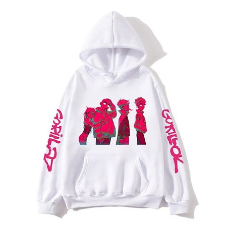 Gorillaz Album Print Luvtröja for menn Musikkband Genser Langærmet Cracker Island Klær Unisex Streetwear Kpop Høsttopp W
