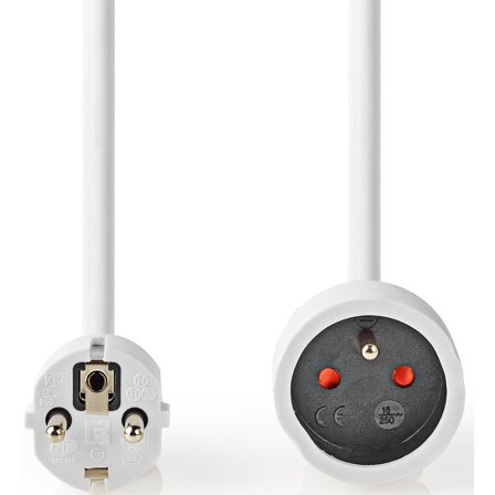 Nedis - Förlängningskabel 5m Hvit