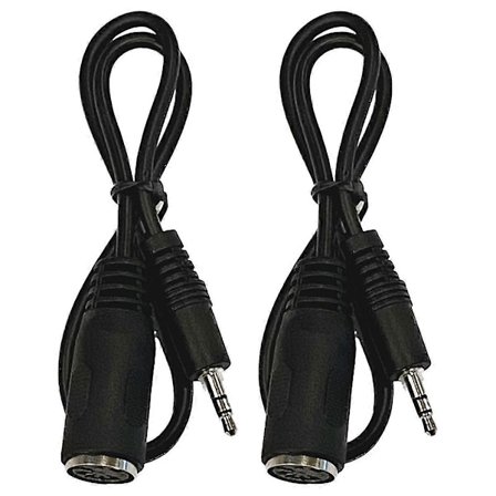 2-pack Typ A MIDI till 3,5 mm adapter 20 tum kabel, ljudkabel - WELLNGS