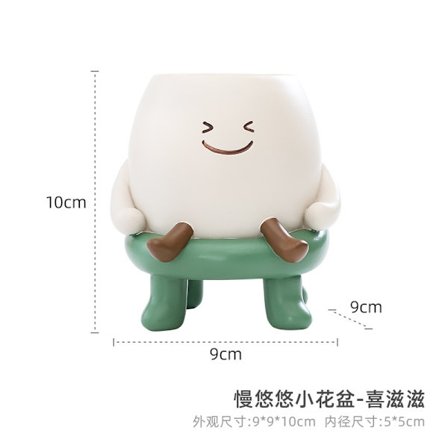 Utsøkte sukkulentpotter i harpiks - Moderne oppbevaringsstativ for skrivebord