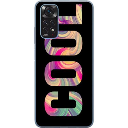 Yhteensopiva Puhelinkuori Xiaomi Xiaomi Redmi Note 11 Nykytaiteellinen typografia taiteilu sanaa LOVE nestemäisissä sateenkaariväreissä mustaa tau