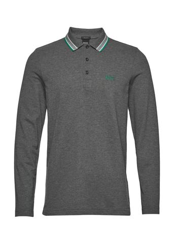 Plisy Polos Long-sleeved Harmaa BOSS