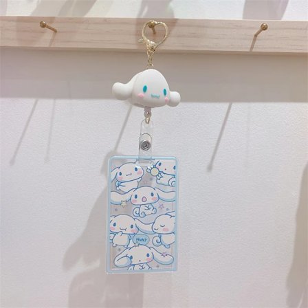 Kuromi Kitty Kawaii Tegneserie Gjennomsiktig Bank Identitet Buss ID Kredittkort Holder Etui Uttrekkbar Merkeholder Visittkort