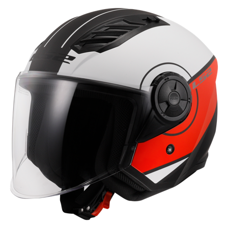 Jethelm LS2 OF616 Airflow II Solid Matt Weiß/Rot L