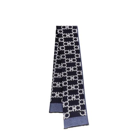 Salvatore Ferragamo, Scarf Niebieski, Mężczyzna, Rozmiar: ONE Size