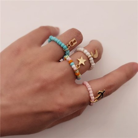 Fashionabla damringar öppna ringar LED-ring lillfingerring set Amazon