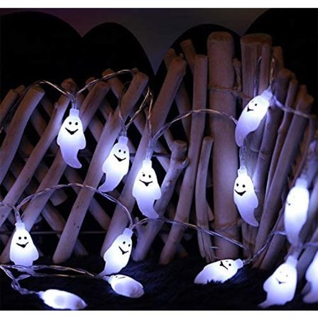 Halloween Lyskæde 10 Fod 20 LED til Halloween Dekorationer Udendørs Indendørs Spøgelse