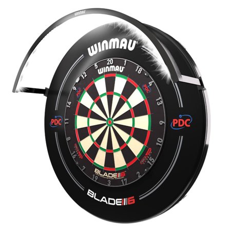 Winmau Wispa Dartboard Light: 1200 Lumens Warm White LED, Magnetic, Aluminum, Zero Shadow, Wispa Sound System, Easy Fit, Bright Lighting