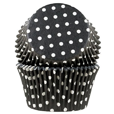 CACAS Muffinsform Polka Sort Jumbo 30stk