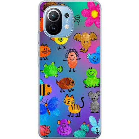 Yhteensopiva Puhelinkuori Xiaomi Mi 11 Little Scribble Friends