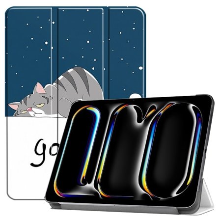 Till iPad Pro 11 (2024) Slim fit tri-fold fodral - Cat