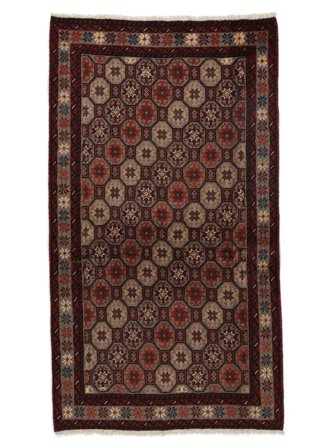 Beluch Matta 98X174 Svart/Brun Ull, Persien/Iran