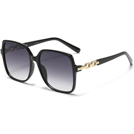 Trendy store firkantede solbriller til kvinder