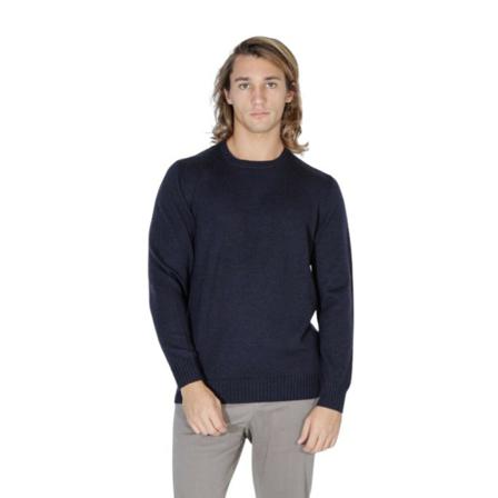 Drumohr, Round-neck Knitwear Blauw, Heren, Maat:XL