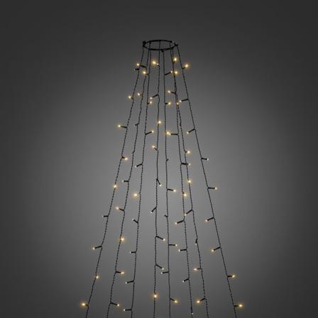 Konstsmide 6521-870 Juletreslynge amber, LED, app, svart kabel 400 cm, Belysning