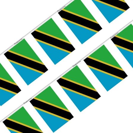 Guirlande Flag Tanzania 100 stykker 14 x 21 cm