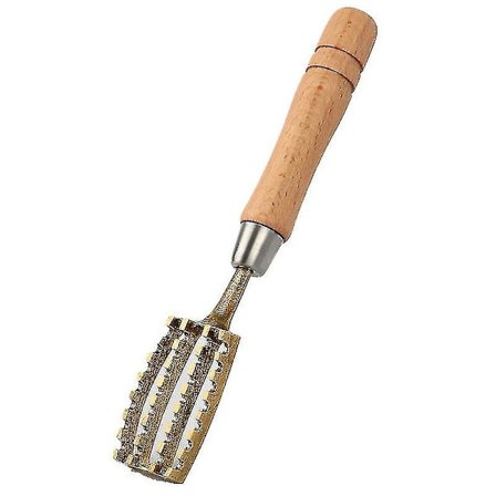 Japansk fiskeskallplaner og skrape for å fjerne fiskeskjell, fiskeskallplaner med trehåndtak (1 stk, gull)