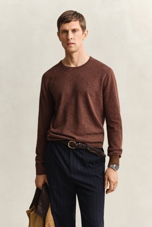 GANT Herren Pullover aus Baumwollmix-Flammgarn (XXL) Braun