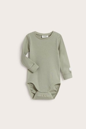 Kappahl | Ribbad body baby | Mörkgrön
