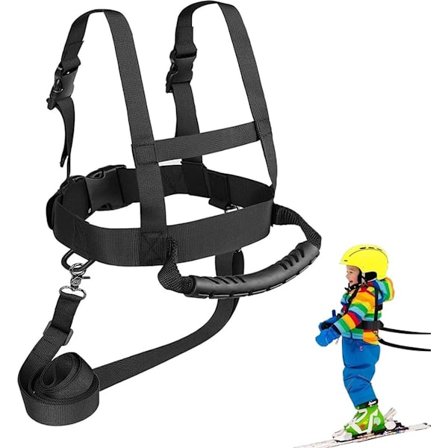 Skisele Skisele og Snowboardsele Sikkerhedssele til Skitræning Med Aftageligt Træktov og Let-Træk Håndtag til Begyndere Skøjteløb Skateboarding