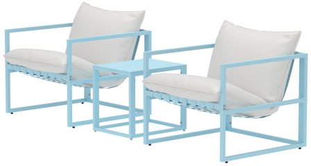 Venture Home Messina Loungeset Ljusblå, Utemöbler