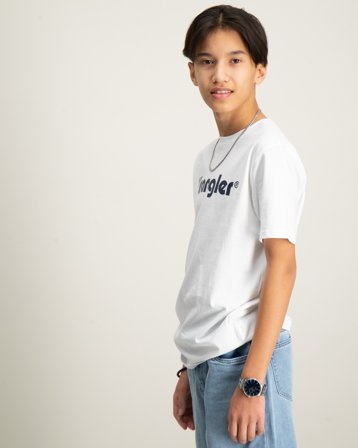 Wrangler Tubular Logo Tee Hvit T-skjorter Gutt - Kids Brand Store