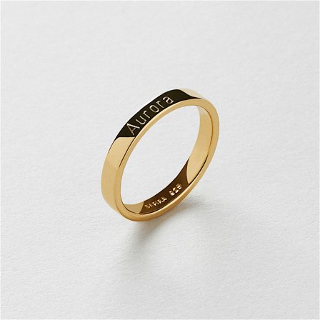 Sofia Ring Gravur - 24K vergoldetes Sterlingsilber