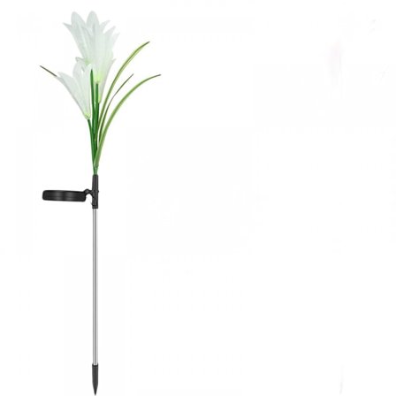 Solcellelamper for utendørs bruk, solcellehagelamper med større lilje