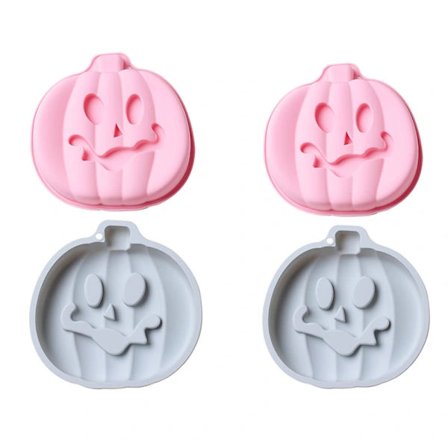 4-delt Græskar Halloween Silikone Mousse Kageform Bageform
