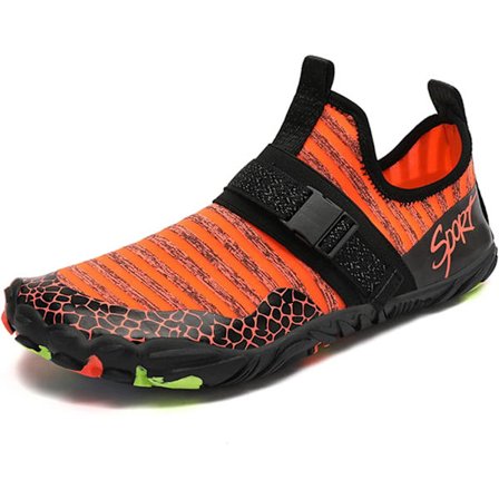 Men Beach Swim Pool Shoes Quick-Dry Sneakers, orange, EU 41