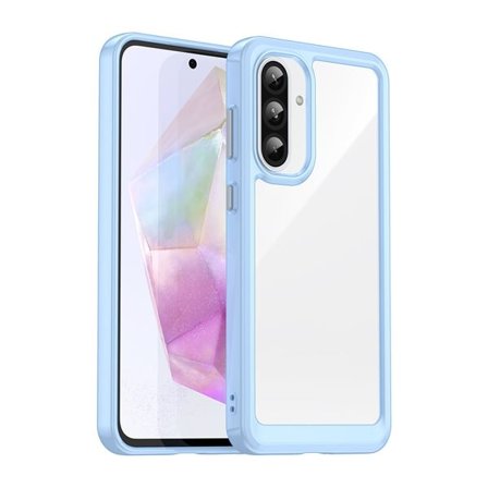 Outer Space-etui til Samsung Galaxy A26 Cover med fleksibel ramme - Blå