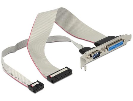 Delock serielt / parallelt panel - 30 cm