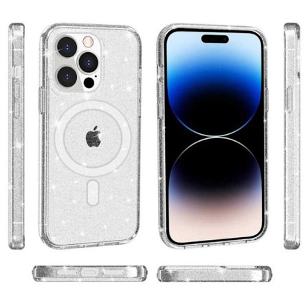 Glittrigt MagSafe Skal iPhone 15 Pro Max - Transparent