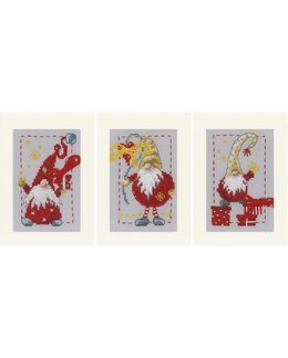 Stickpackung Karten Weihnachten 3-er Pack - Vervaco