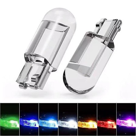 10 st T10 breda ljus inre ljus LED starkt ljus COB trefärgad klar nummerplåtsljus läslampa bakljus billjus litet ljus (vit)