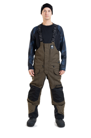 Spodnie Śniegowe Jethwear Treeline (2025) Bib Shell Męskie Oliwkowy XL
