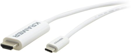 KRAMER C-USBC/HM | USB-C - HDMI | Max 3840x2160 60Hz 4:4:4 | White | 1.8m