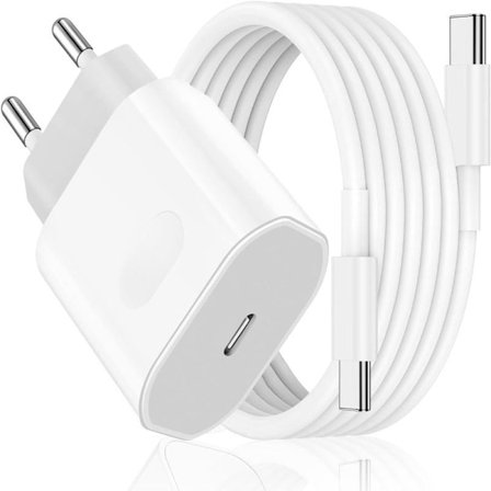 Hurtigoplader til iPhone 15 - 16 og iPad Pro/iPad Air, 30W USB C Stik Strømadapter med 2M USB-C Kabel