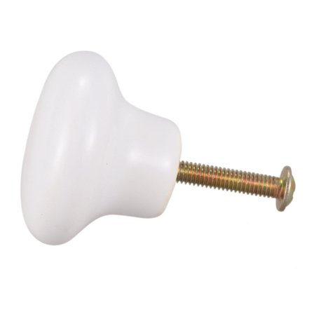 1 kpl keraaminen pyöreä ovenkahva keittiön kaapin vetokahvat valkoinen S