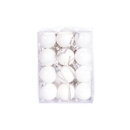 24 st/set 12 Färger Julgranskula Ornament Boll Fest Hem Trädgårdsdekoration För Julgran Hängande Boll