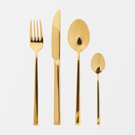Åhléns Home Blankt bestickset SOFI 16 delar Bestick Guld ONESIZE